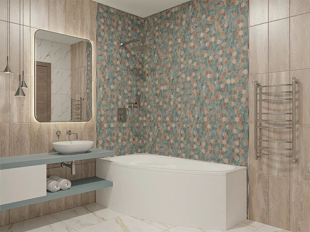 Плитка Панно Calacatta Ivori Strelitzia 50,5*40,2