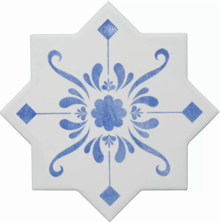 Керамогранит Becolors Star Dec. Stencil Electric Blue 13.25х13.25