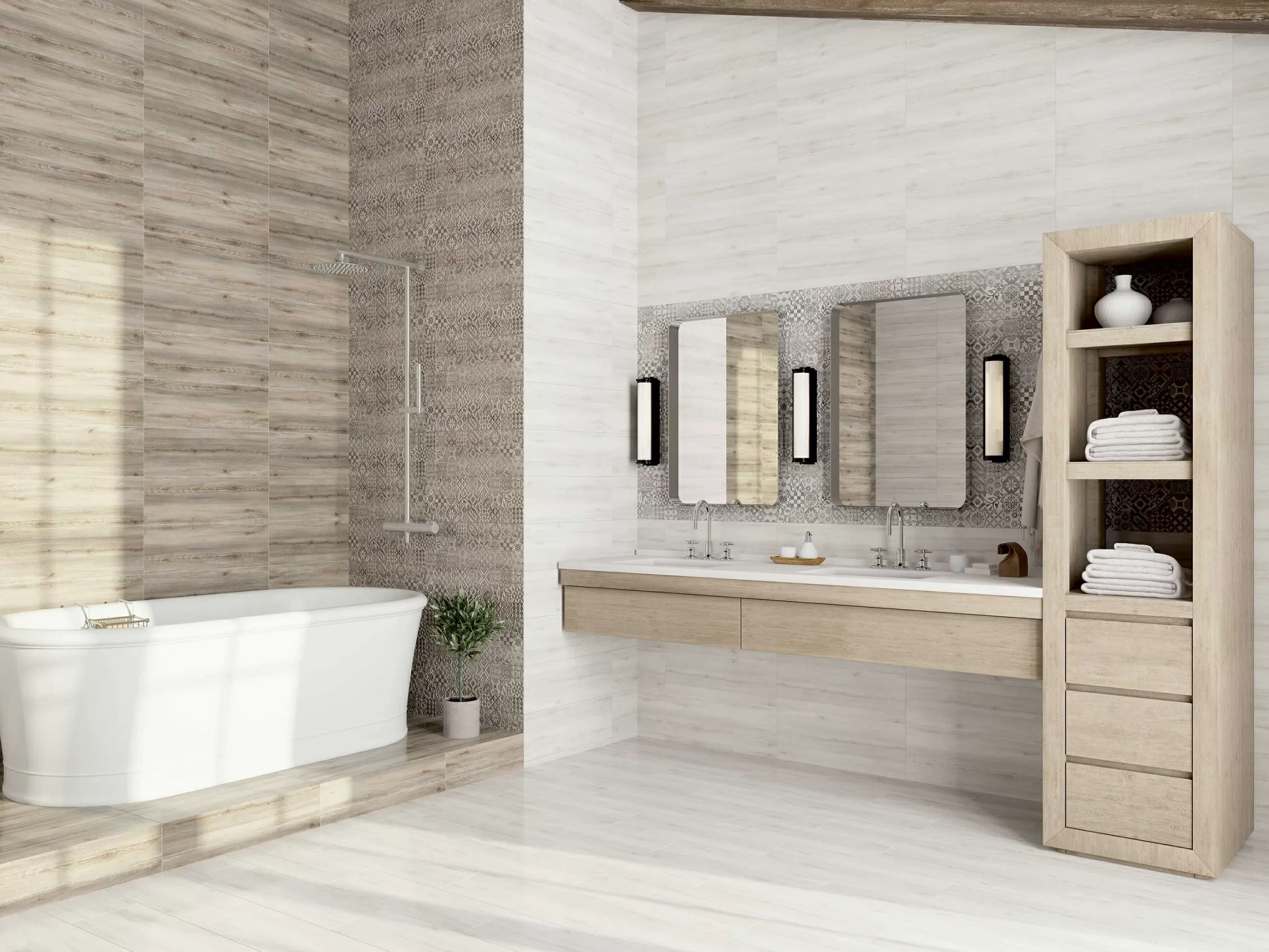 Керамогранит 6264-0064 (6064-0190) Альбервуд серый 20х60