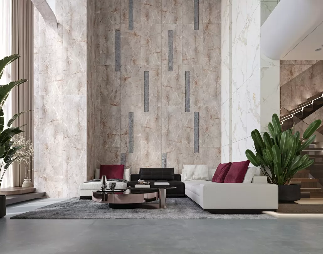 Керамогранит S4433C Pietra Bianco Carving 60x120