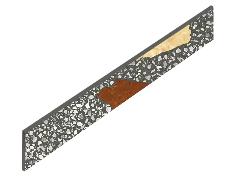 Керамогранит 610130005320 Palladio Black Battiscopa 7,2х60