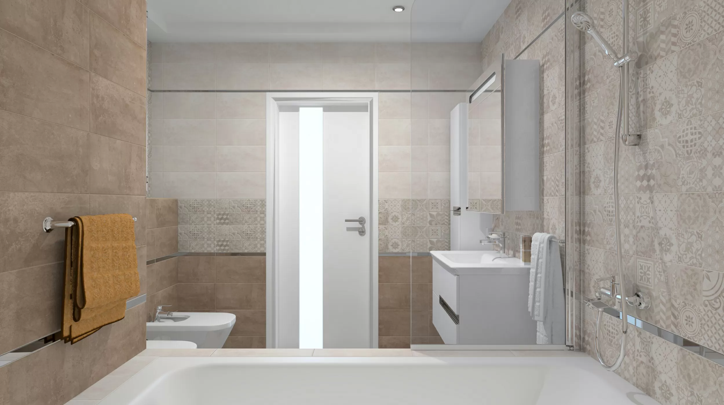 Керамогранит Bastion тёмно-бежевый 40х40