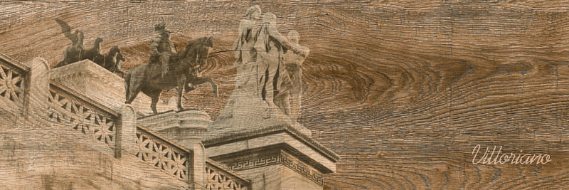 Керамогранит Italian Wood Dark Brown Декор GT-252/d01 20х60 (микс)