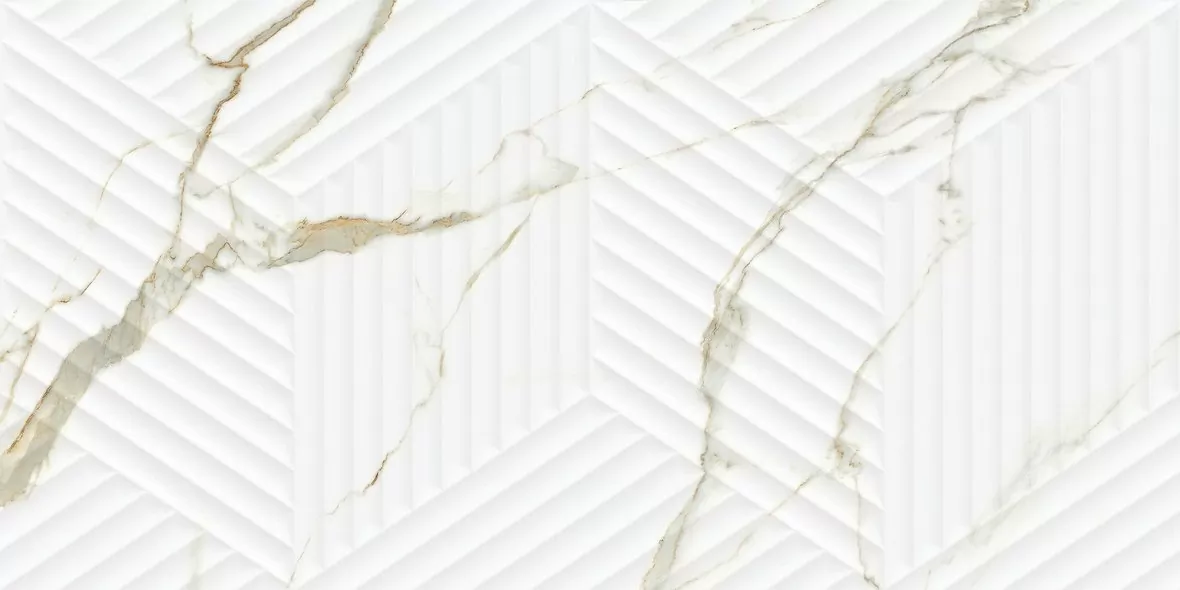 Плитка LE63063B-F53 Bianco Carrara Classico Cubo Rectificado 30х60