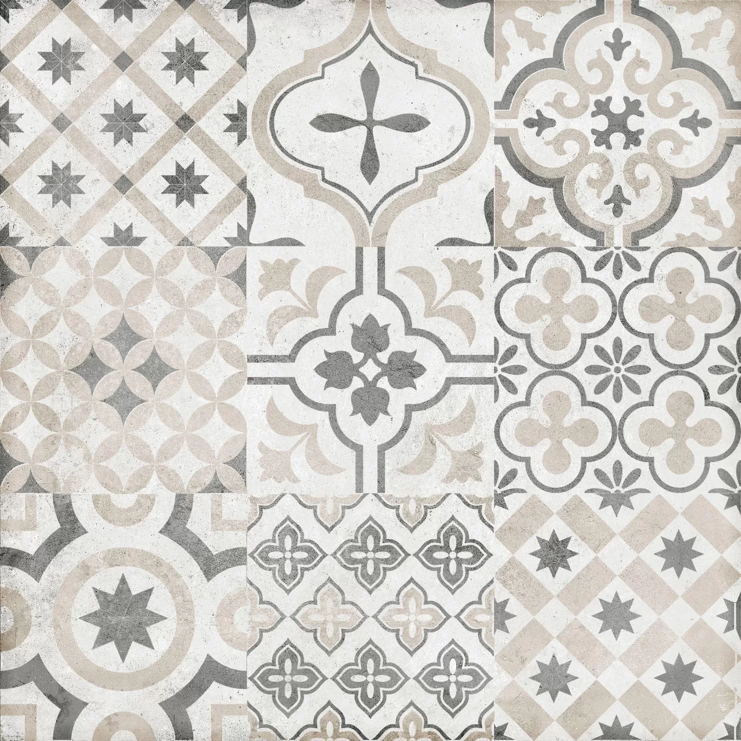 Керамогранит 7246-0005 (6046-0359) Цемент стайл орнамент 45х45