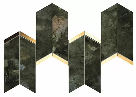 Мозаика 9MCO Marvel Chevron Brasil Green 17x41,4