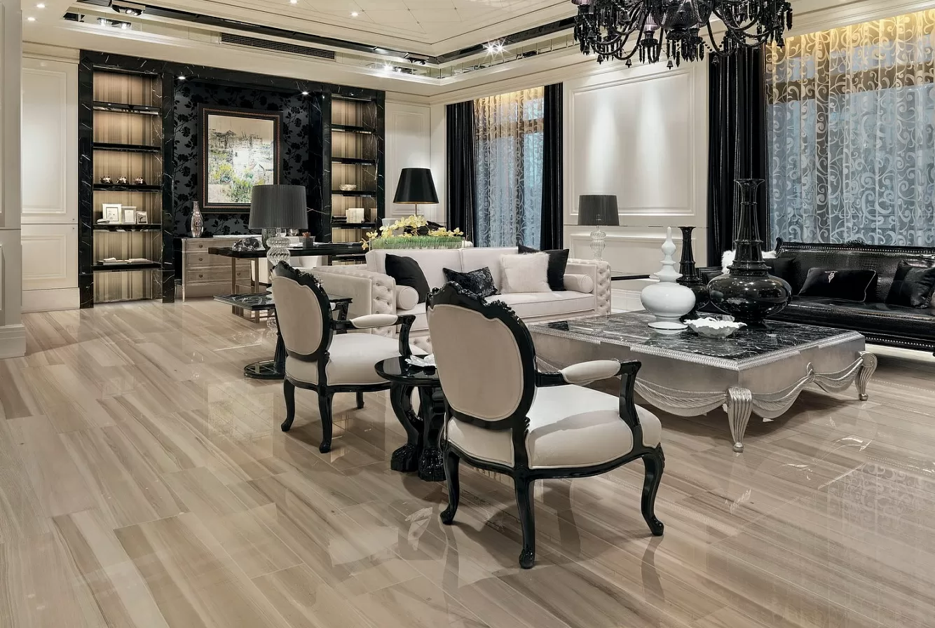 Керамогранит XW01L9 Maxiwood Living Rovere Bianco Lap Ret 15x90