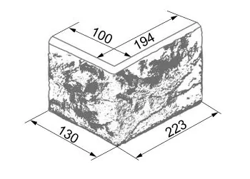 Искусственный камень Парма 568 Угол 223х130х200х30