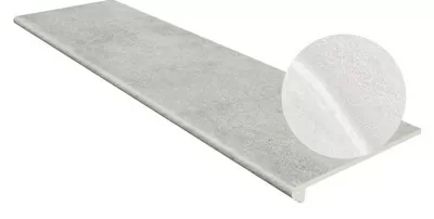 Клинкерная плитка Ступень фронтальная Tibet Smooth Round. Blanco 33x120