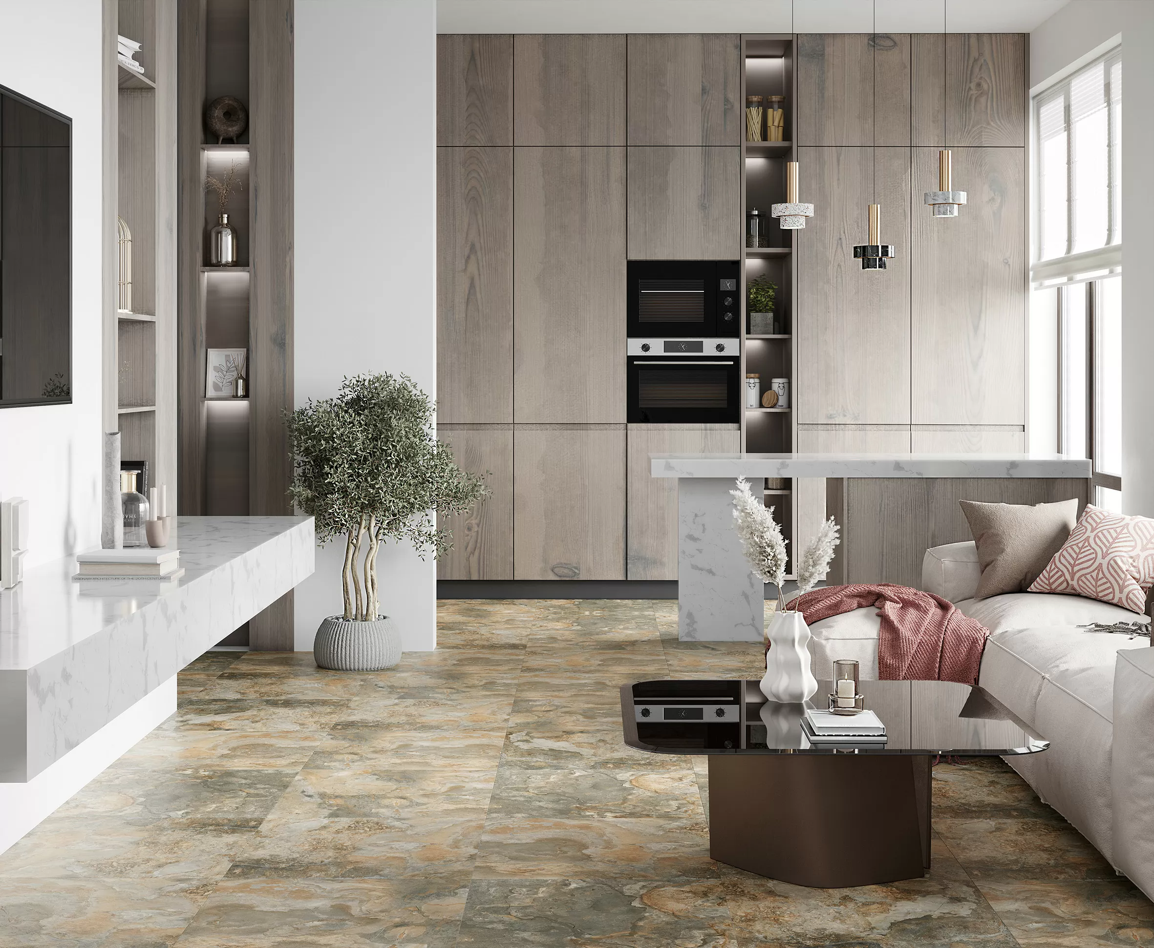 Керамогранит Oberon Green Cтруктурный 60x60