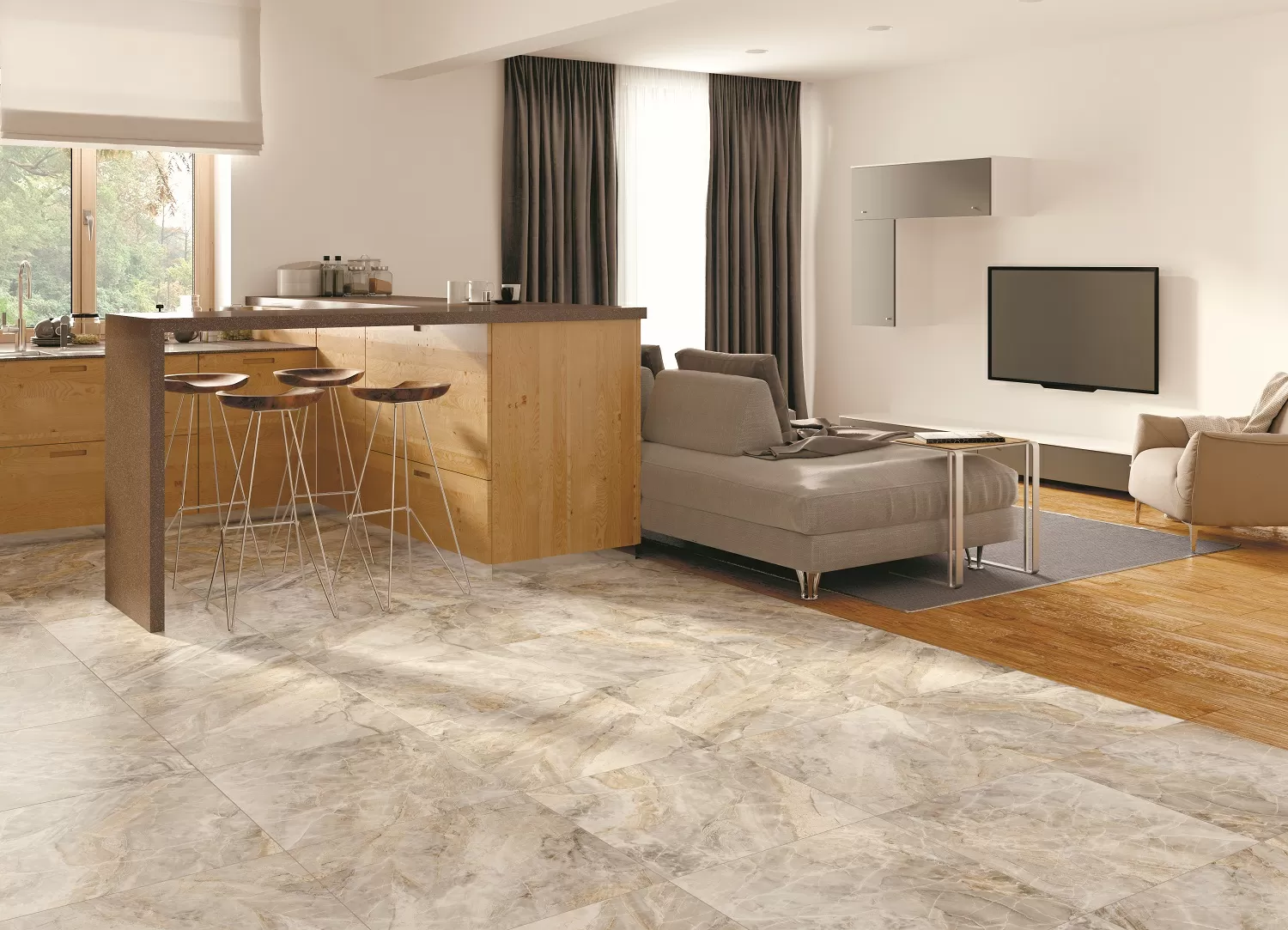 Керамогранит K-900/SR/d02 WHITE D02-CUT SR 60x60