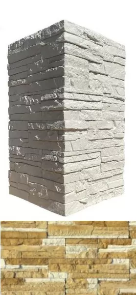Искусственный камень 290-15 Хайлэнд угол 9,5х17,2x9,5x0,7–1,7