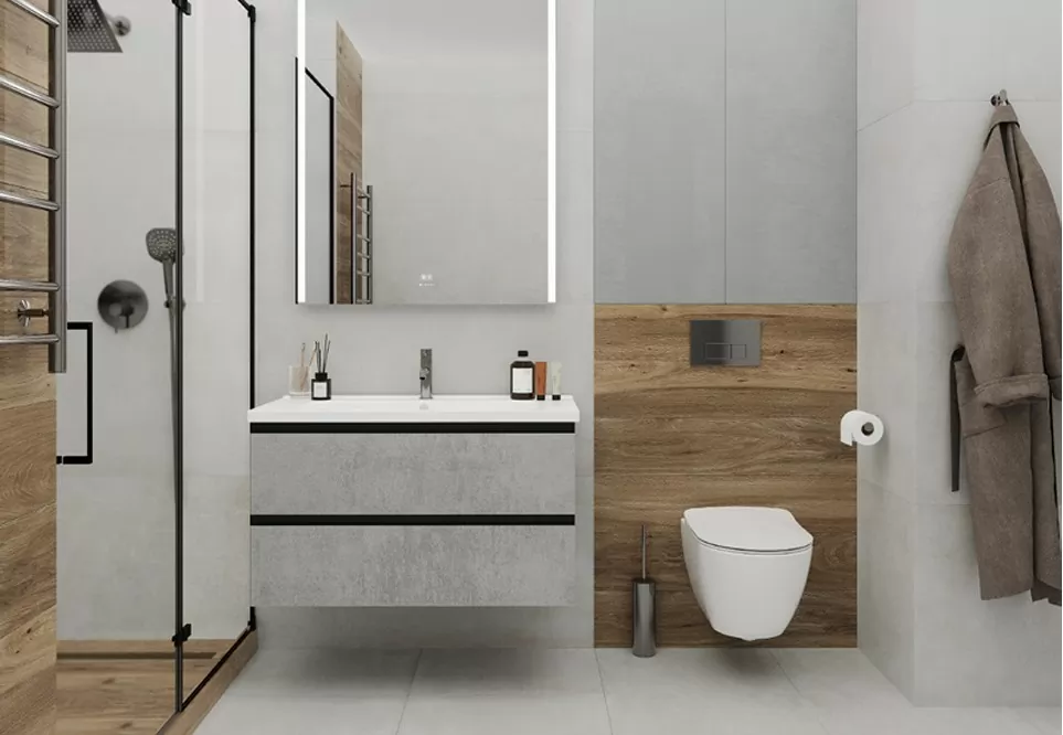 Керамогранит Cement Strength Grey Серый Матовый 60х120