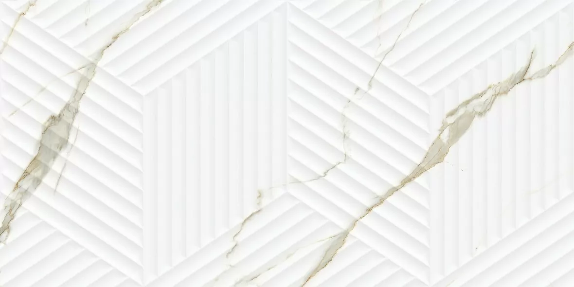 Плитка LE63063B-F53 Bianco Carrara Classico Cubo Rectificado 30х60
