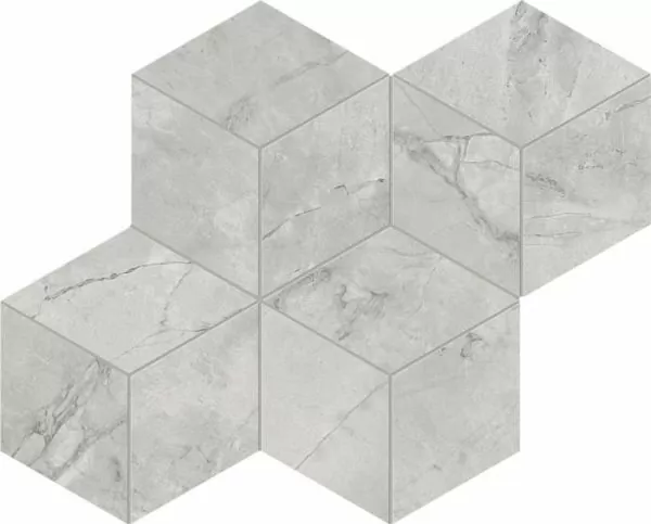 Мозаика AF8O Marvel Grey Cloud Mosaico Esagono Silk 30x35
