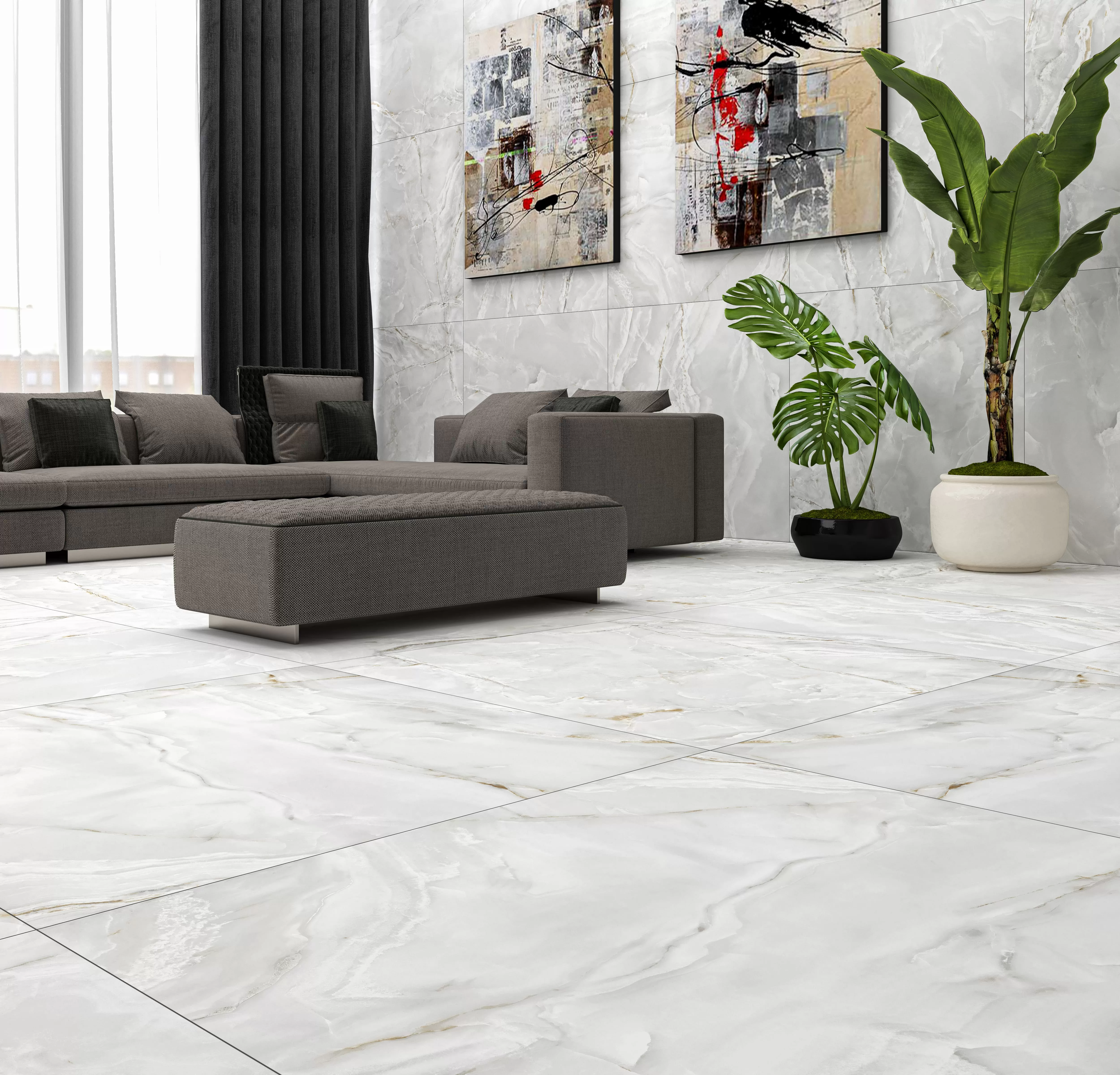 Керамогранит EC.Calacatta Eternal white 017 Mt 60x120