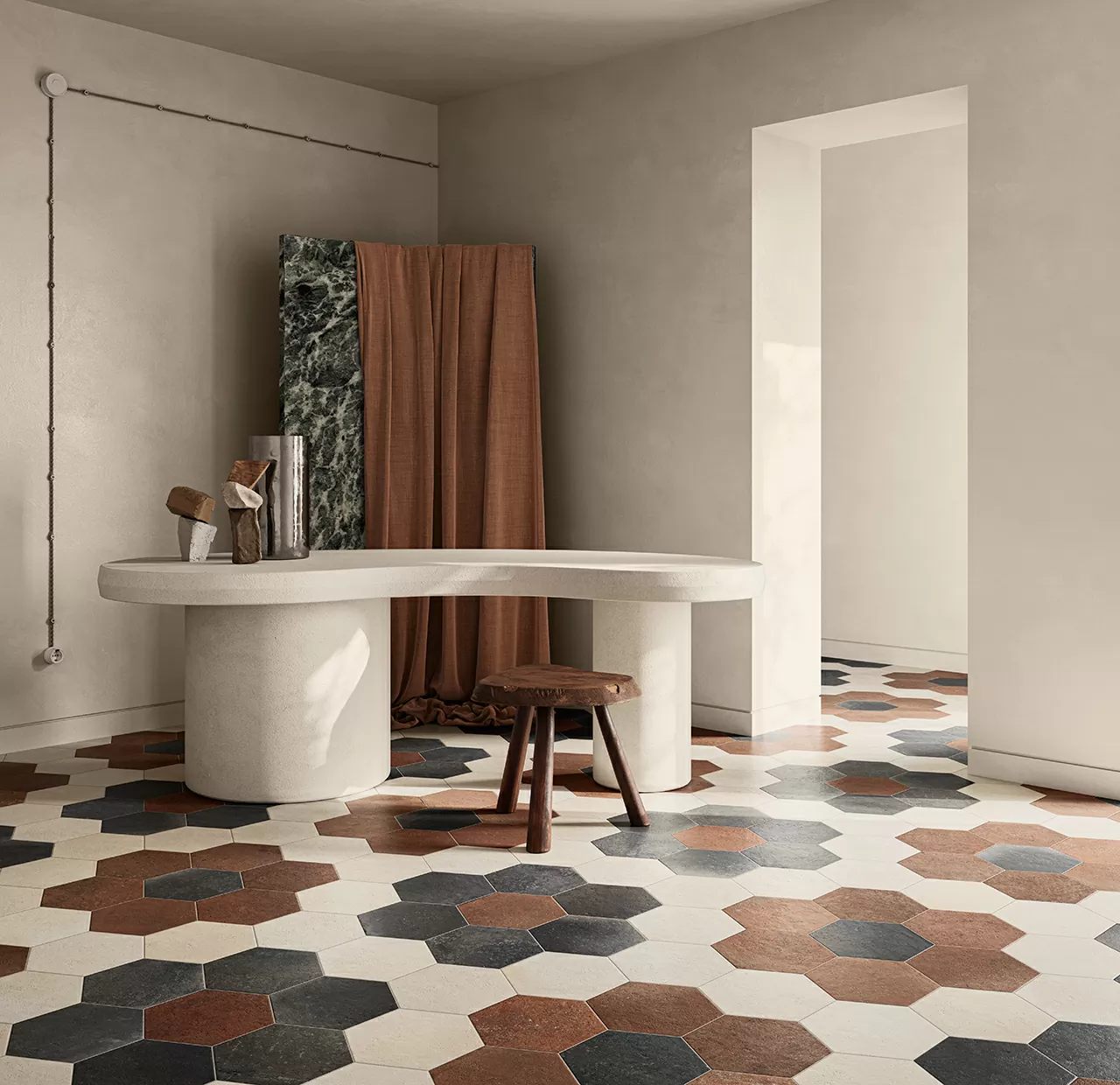 Керамогранит 1086526 Italica Modulare 39 Terra Arsa (комплект 2шт 20x20, 1шт 20x40, 2шт 40x40, 1шт 40x60,8)