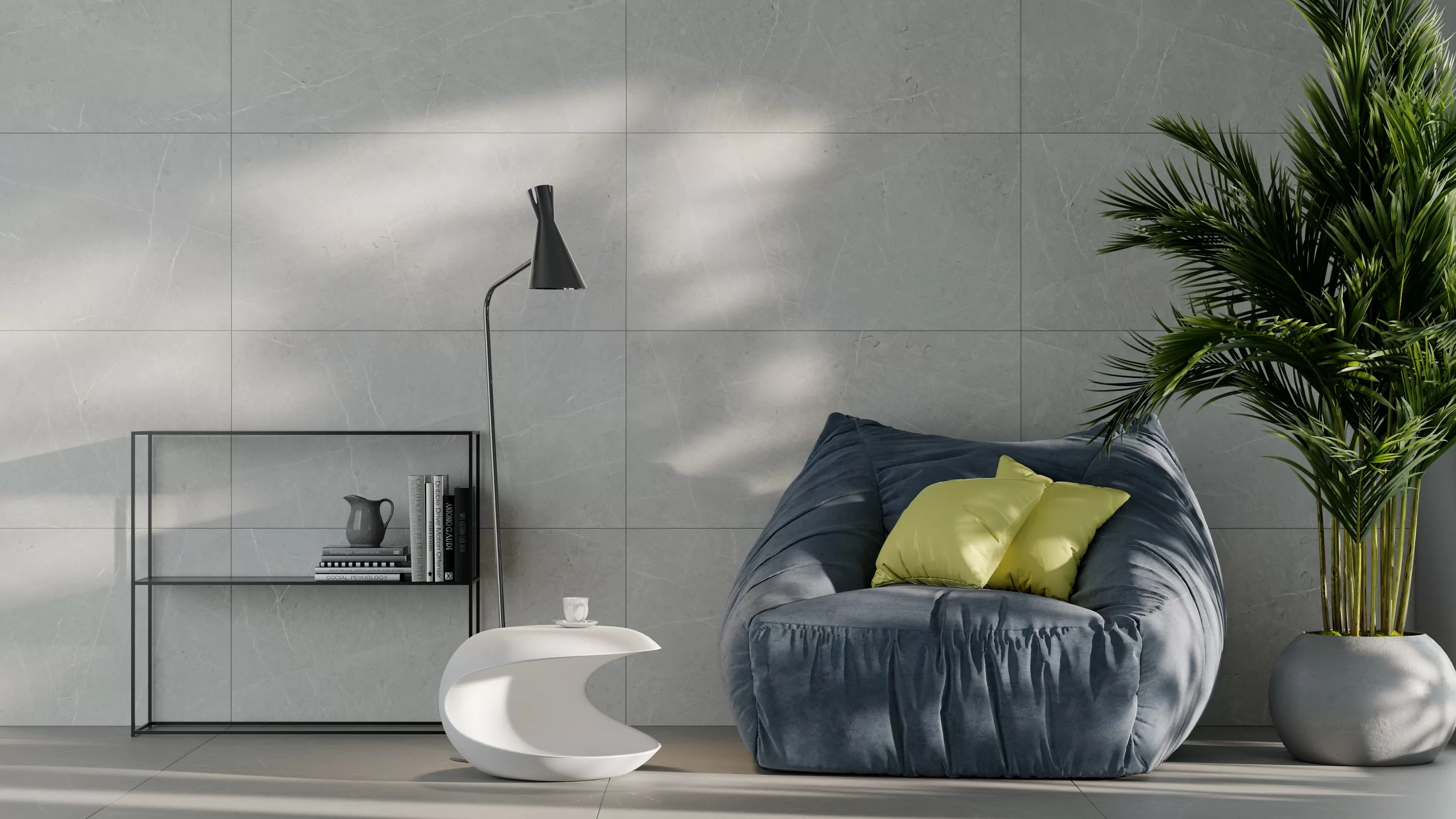 Керамогранит K-2201/LR/p01 Skala White 76х600x10