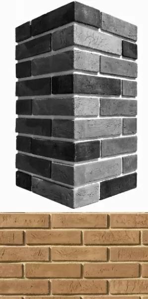 Искусственный камень 352-45 Терамо брик угол 9x20,5x5.5