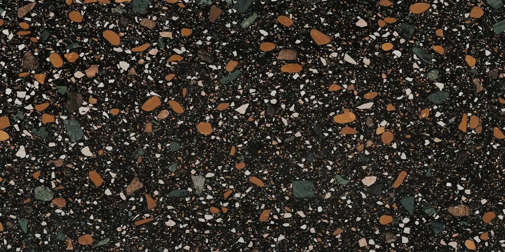 Керамогранит ENIND3214MT80160 Terrazzo Black Matt 800x1600x9