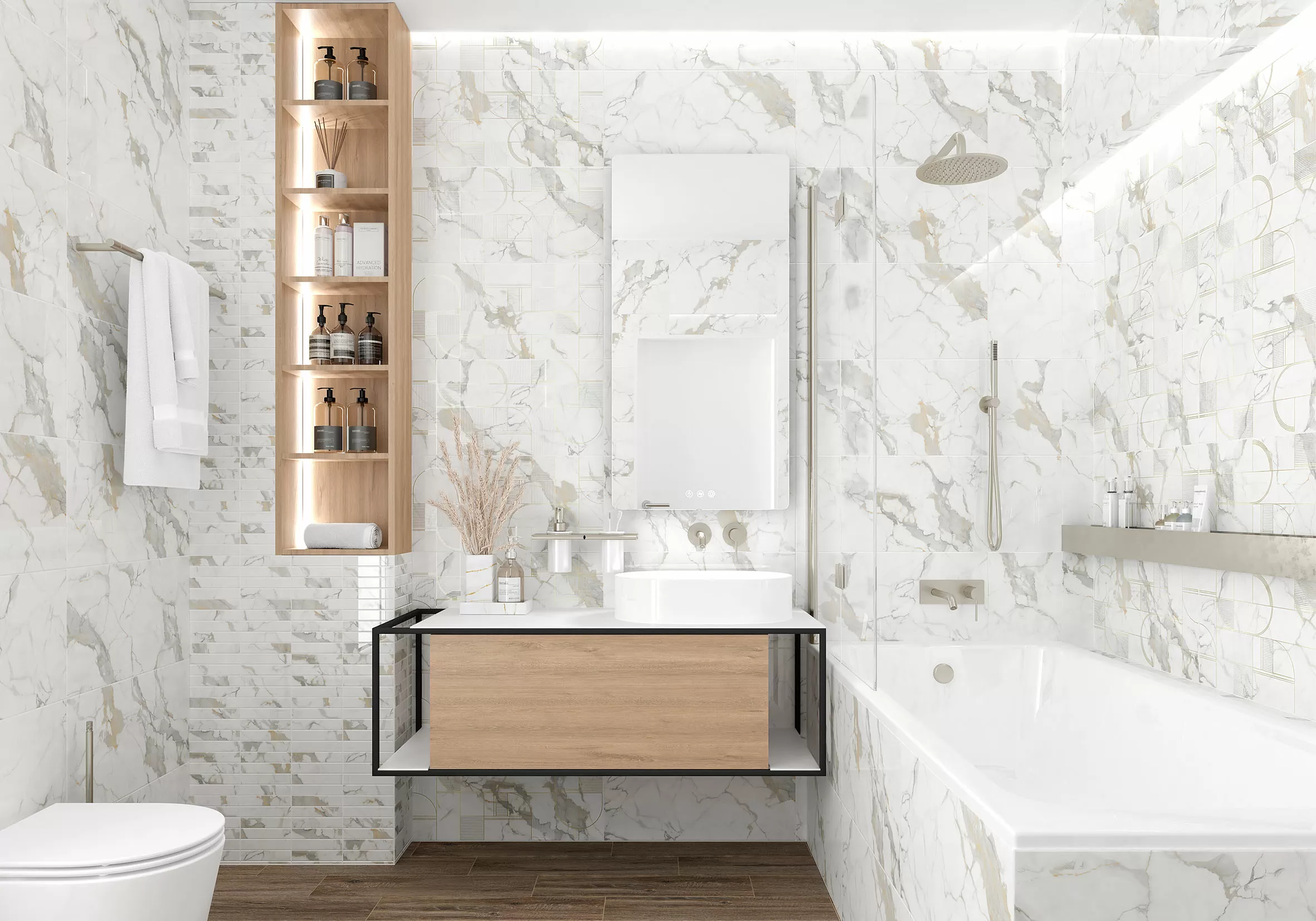 Керамогранит Laurel табачный 15х60