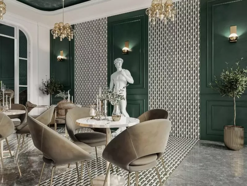 Керамогранит SG593502RA/D Риальто Нобиле 1 зелёный лаппатированный обрезной 119,5x238,5