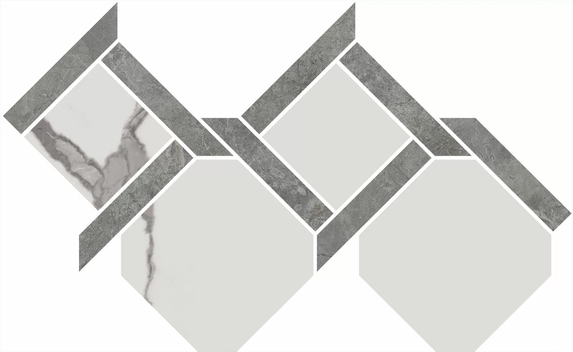 Керамогранит ID167 Декор Риальто 3 наборный лаппатированный 48x29,5x0,9