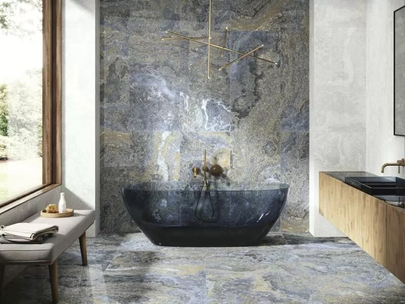 Керамогранит Agate Blue Lap Rect 60x120