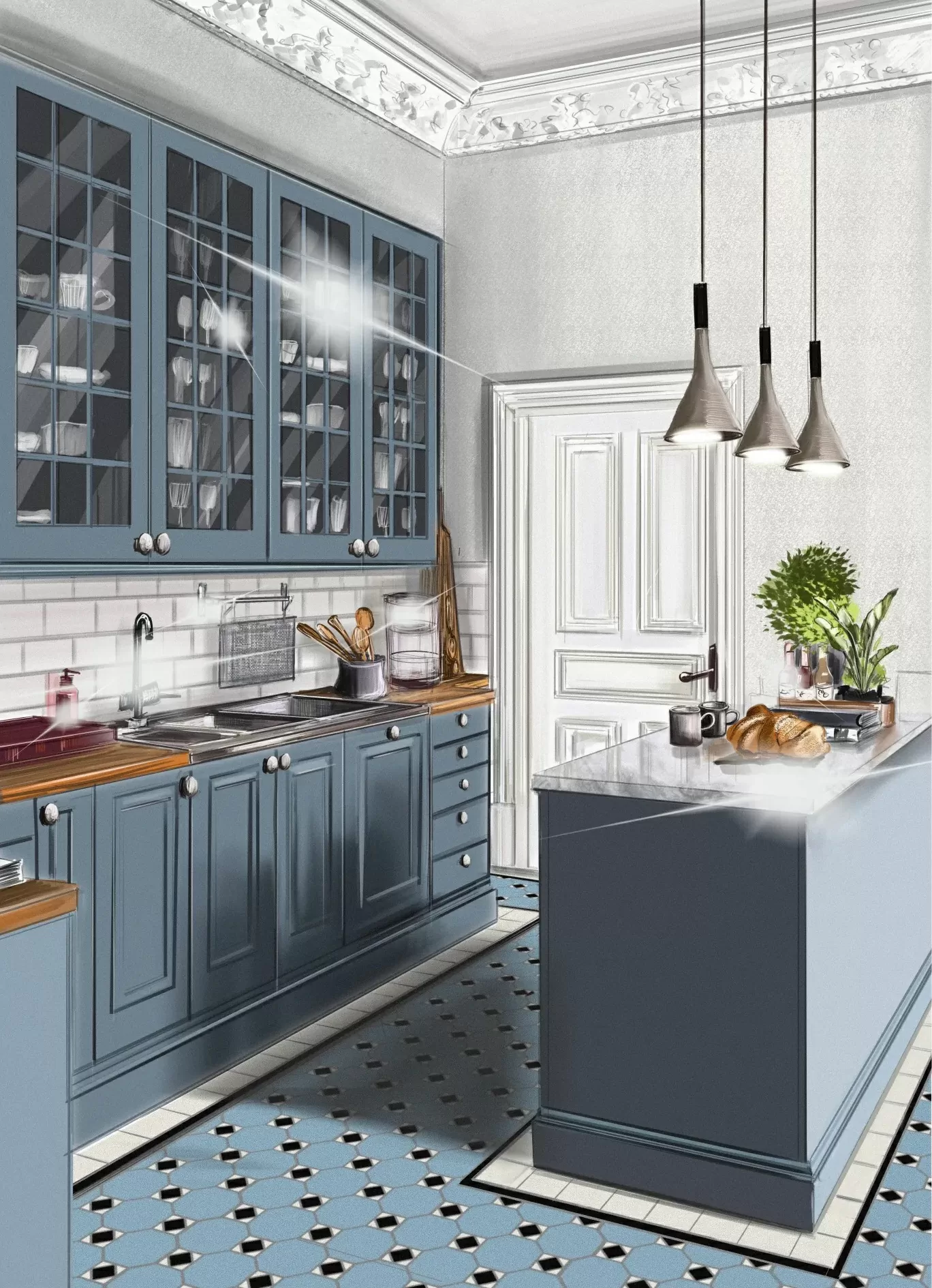 Керамогранит Фон Глория (08/19/01) 29.6x29.6