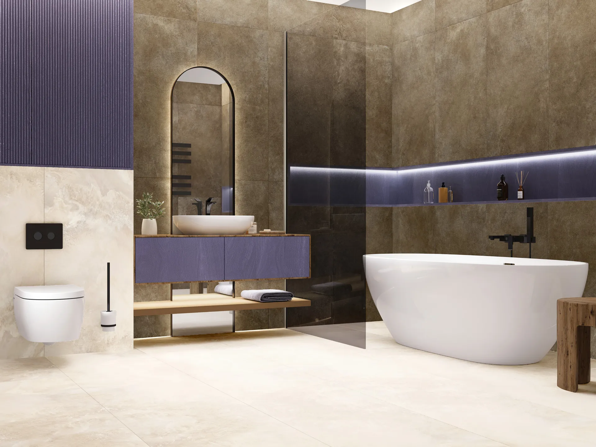 Керамогранит GP60120MIM01M Microcement Crema матовый 600x1200x10