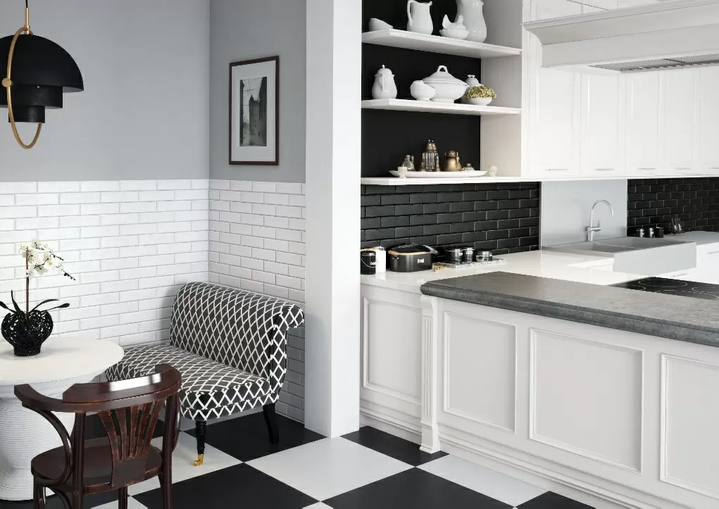 Плитка Foggia Bianco структурная 6.5x24.5