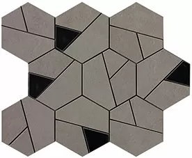 Мозаика AN69 Boost Smoke Mosaico Hex Black 25x28.5