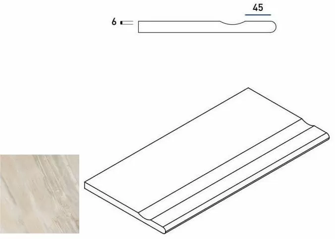 Керамогранит 620090000198 WHITE BORDO SVASATO ROUND 30x60