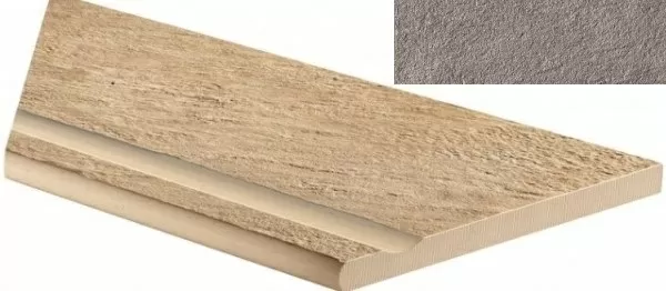 Керамогранит 620090000653 Landstone Night Bordo Piscina Angolo Sx 20x60