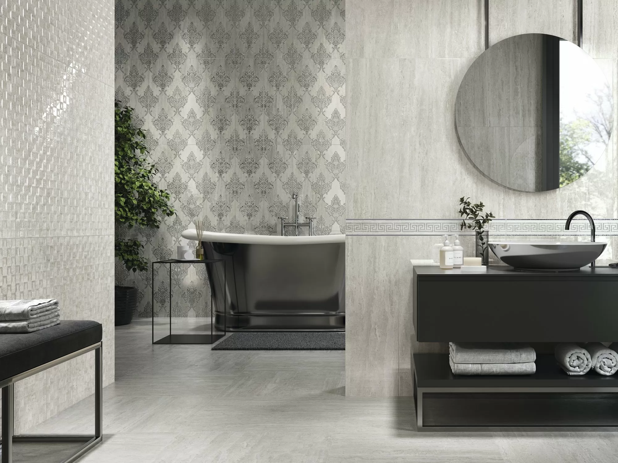 Плитка A036493 Moldura Travertino Matt Brescia 5x25