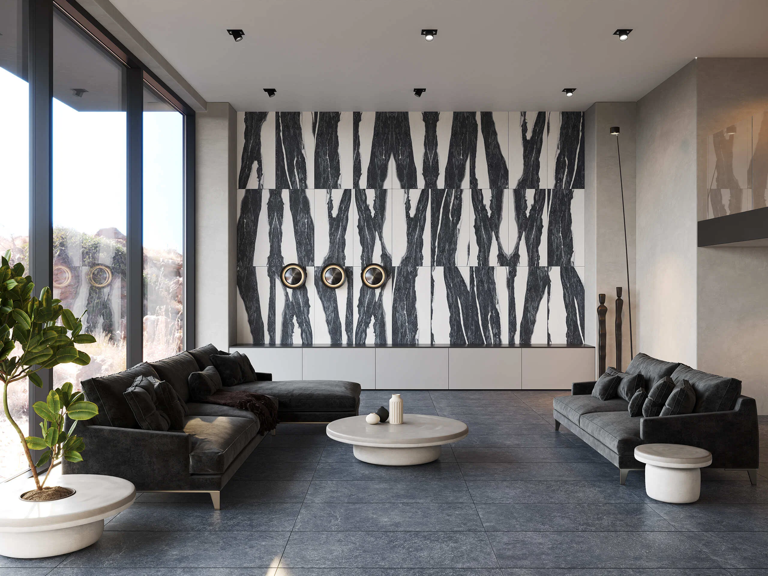 Керамогранит EXC101 Indigo Illusion Powdery Silk Неполированный Рект. 60x120x9