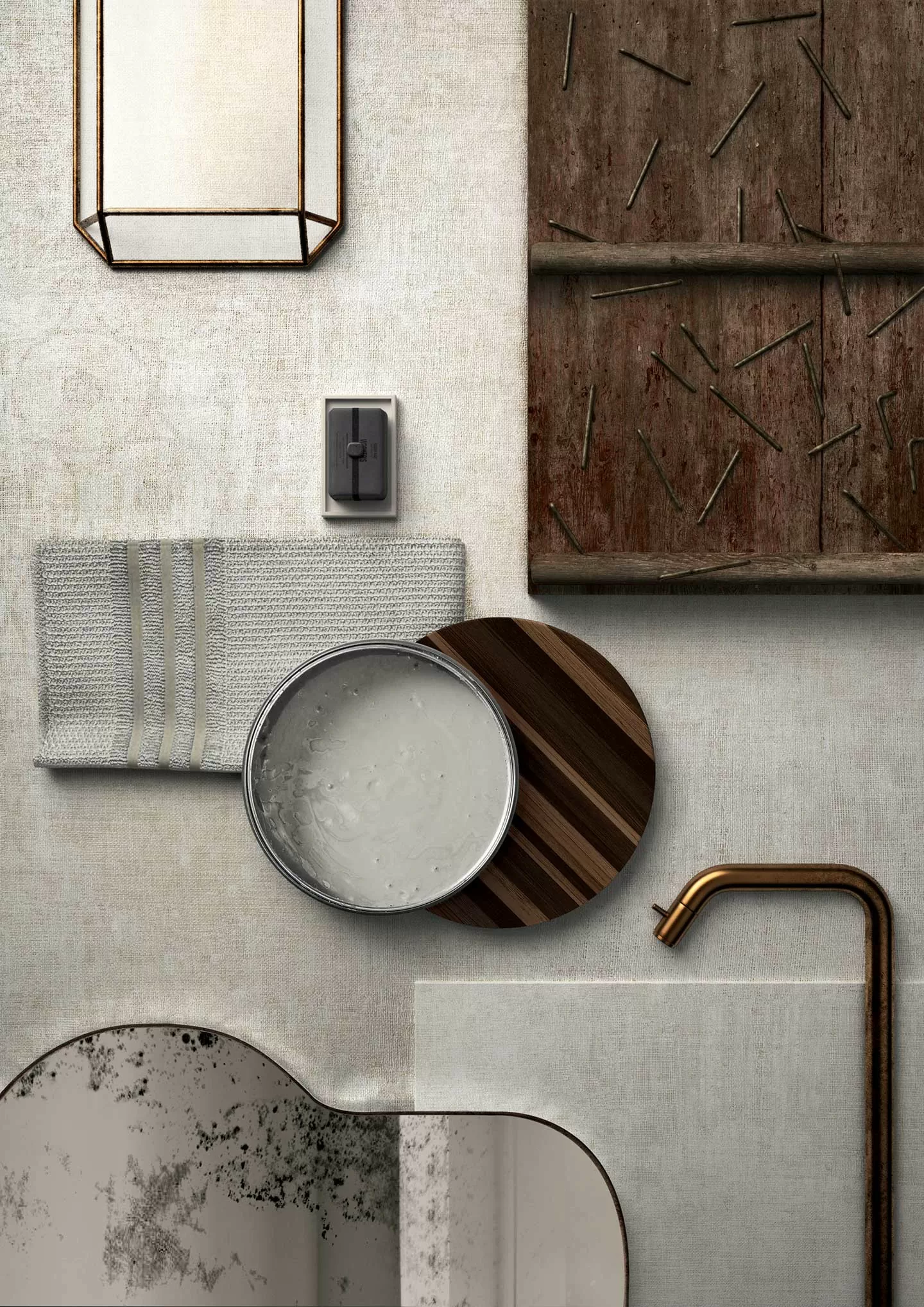 Керамогранит 752612 Tesori Decoro Monile Grigio Semp. 6mm 120x240