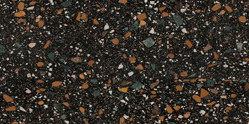 Керамогранит ENIND3214MT80160 Terrazzo Black Matt 800x1600x9