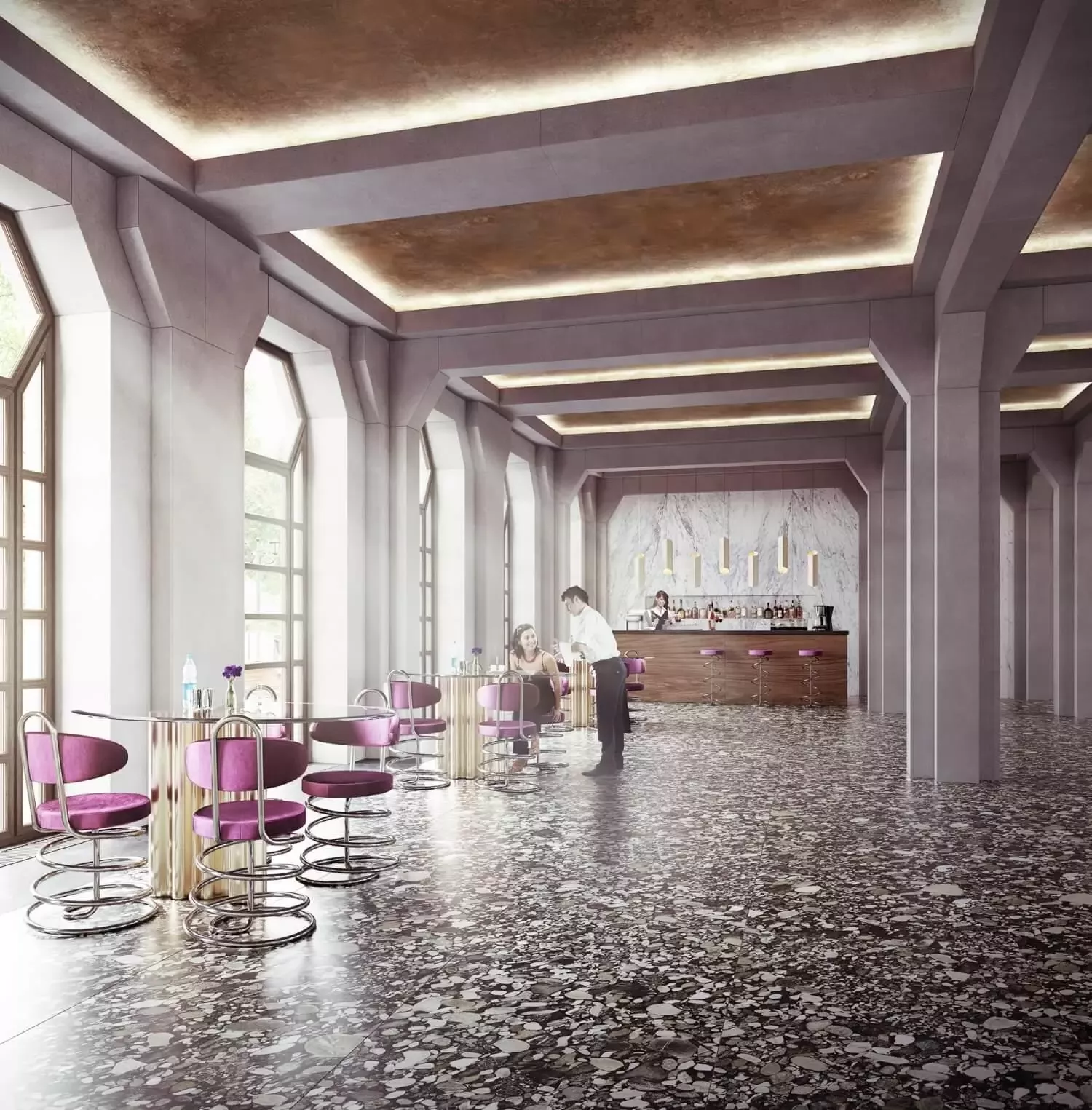 Керамогранит SG071902R White Marinace лаппатированный 119.5x320х11