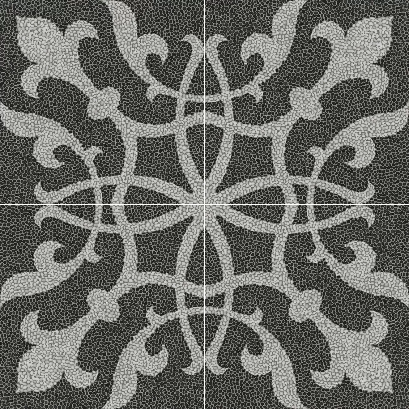 Керамогранит DD843300R Багатти белый чёрный обрезной 80*80