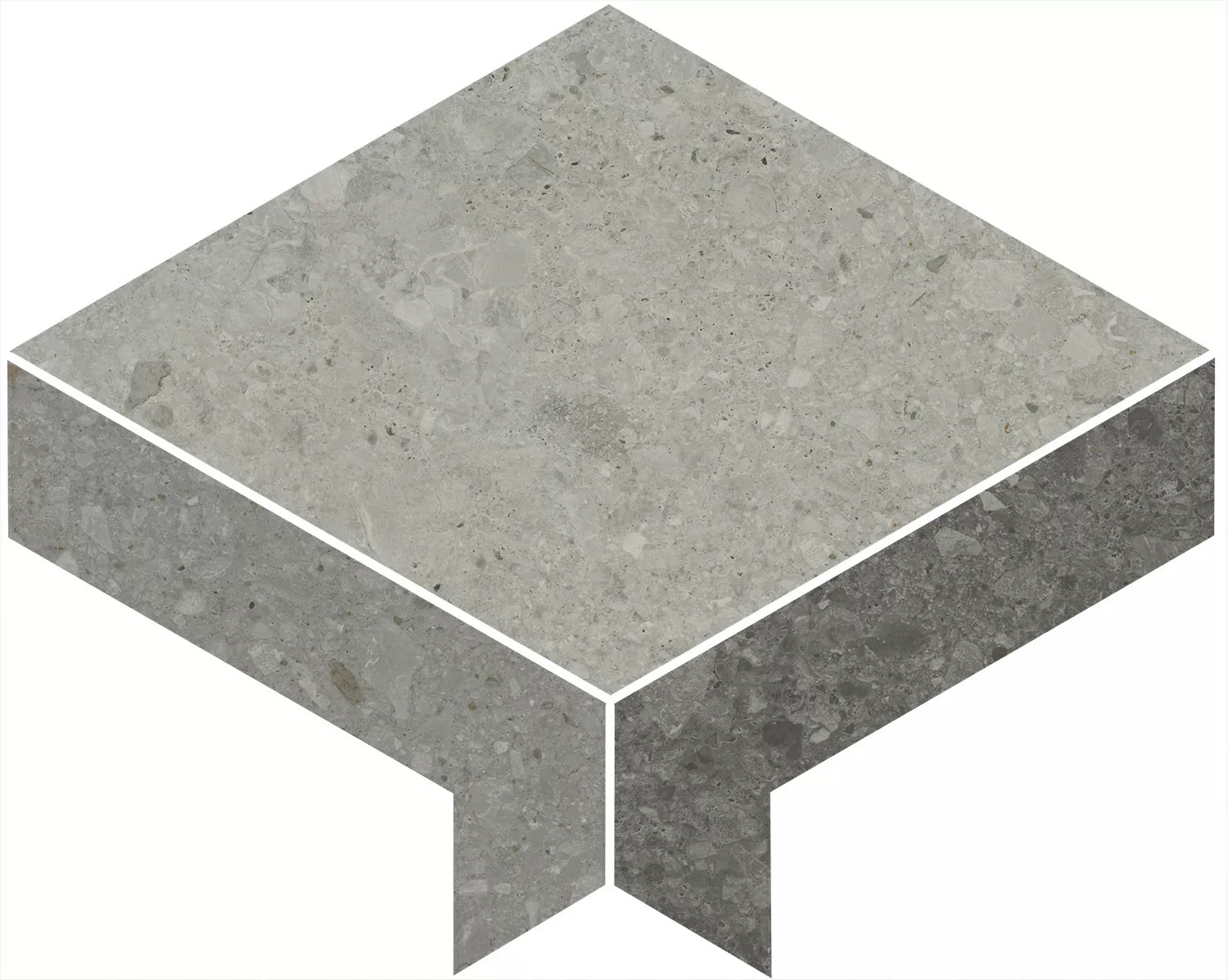 Керамогранит ID170 Декор Чеппо ди Гре 1 наборный матовый обрезной 30x24x0,9