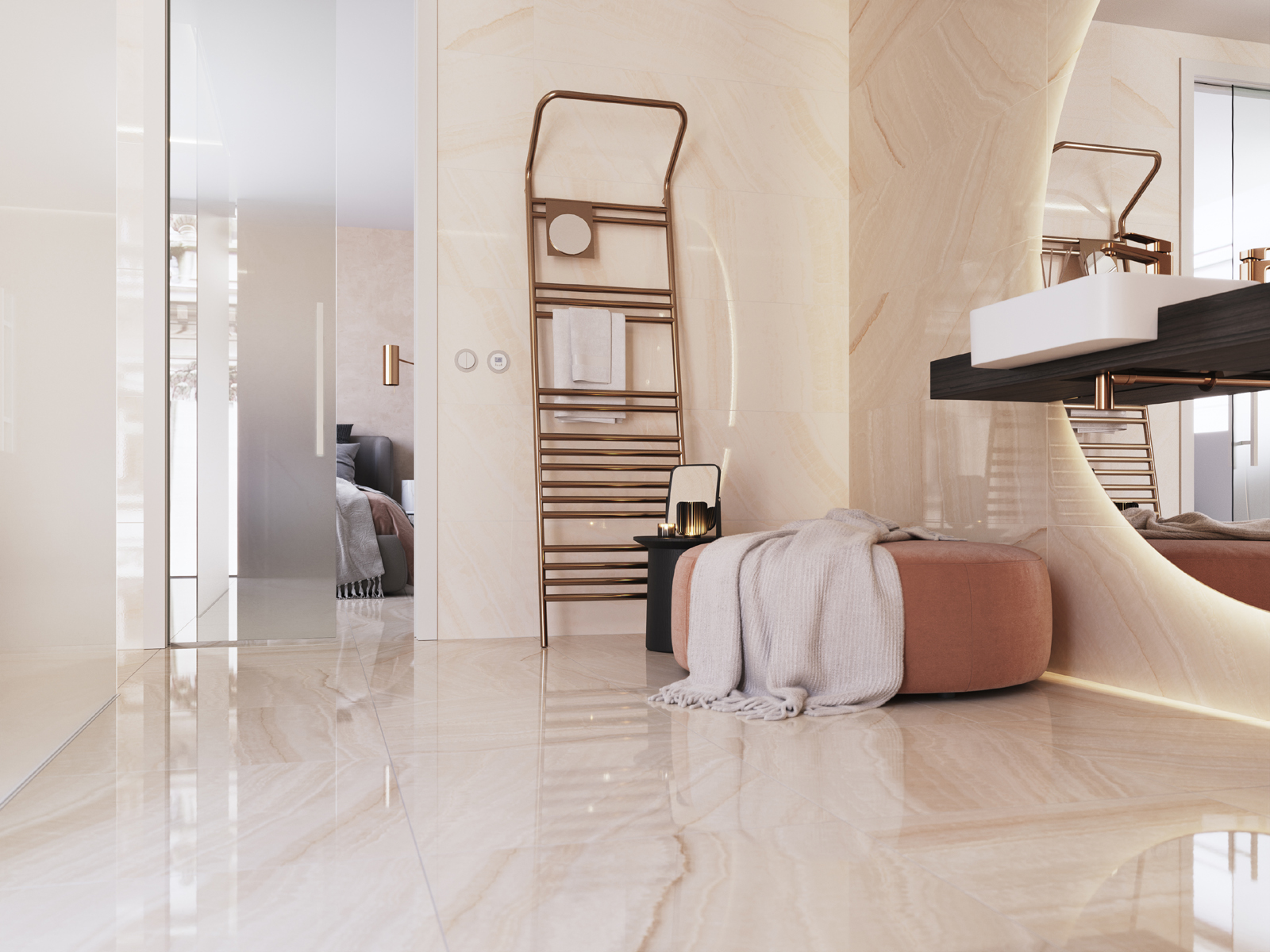 Керамогранит DSKS4835 ONYX skirting dark beige 60x9.5