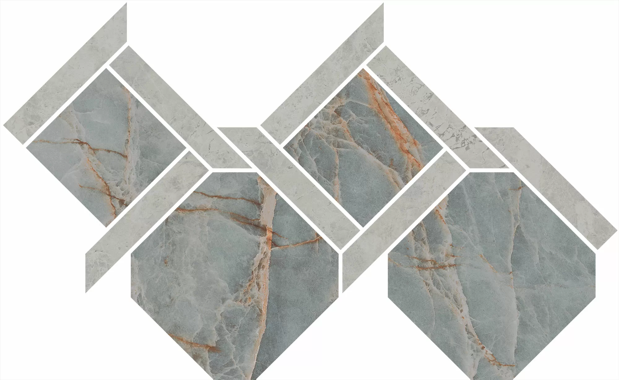 Керамогранит ID166 Декор Риальто 2 наборный лаппатированный 48x29,5x0,9