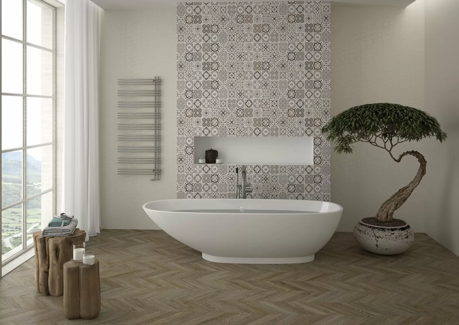 Плитка Cenefa Aspen Lila 6x60
