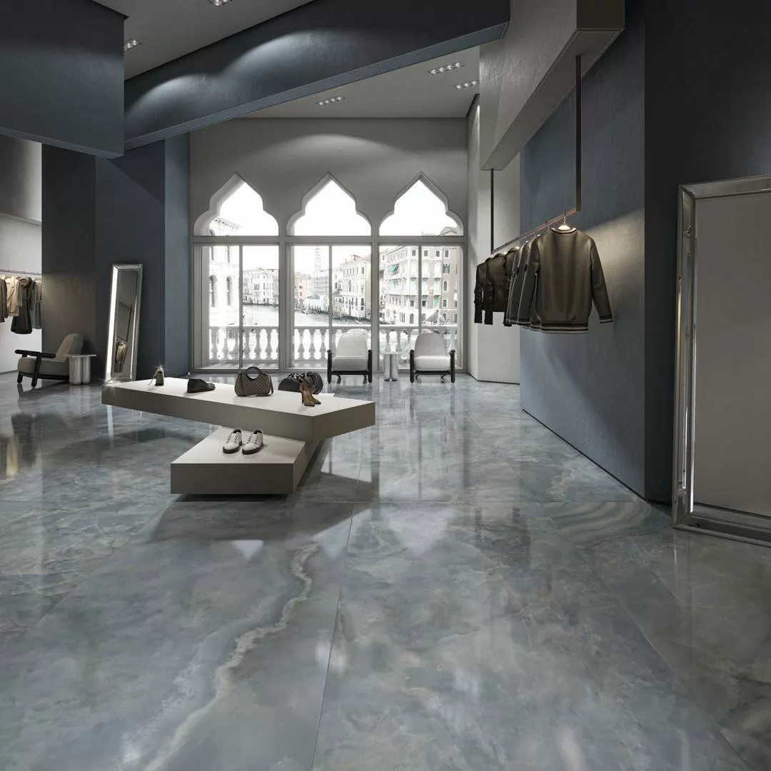 Керамогранит SG595222R Ониче зелёный светлый лаппатированный обрезной 119,5x238,5x0,9