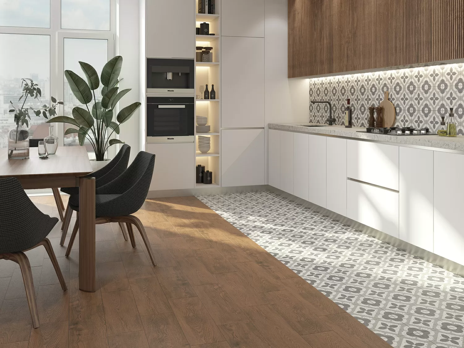 Керамогранит C-FF4M052D Finwood белый 18.5x59.8