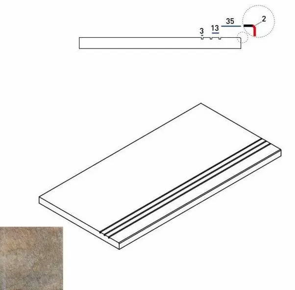 Керамогранит 620090000269 EMERALD BORDO GRIP 30x60