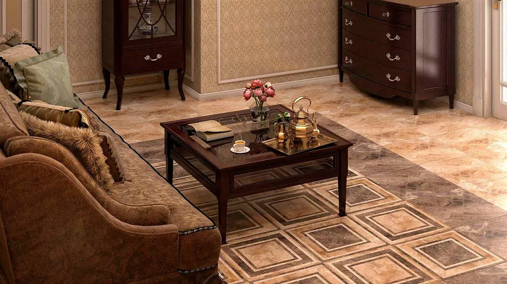 Керамогранит 738472 Конкорд Деко-1 Серый темный 45*45