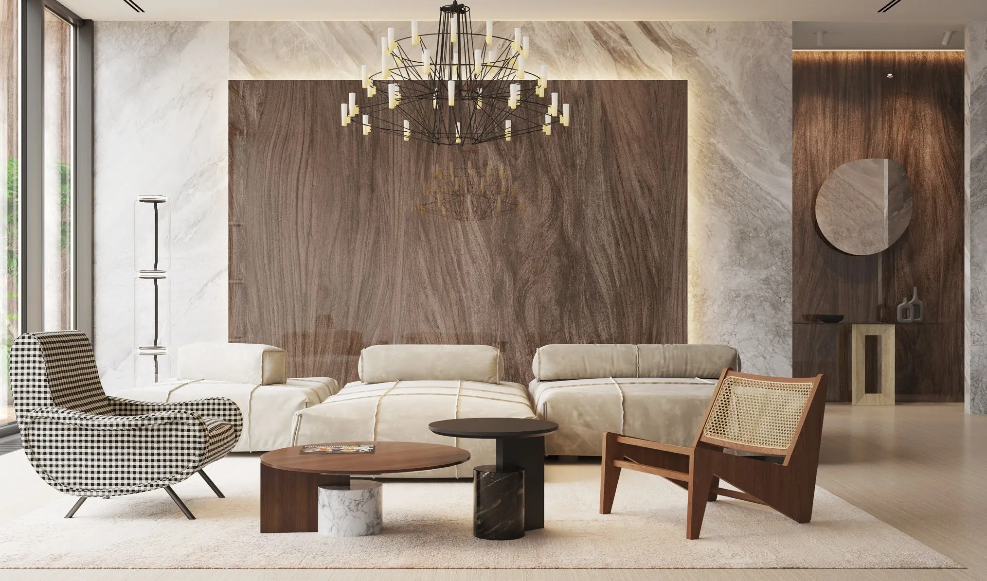 Керамогранит SG074902R Нестос серый светлый лаппатированный обрезной 119,5x320x1,1