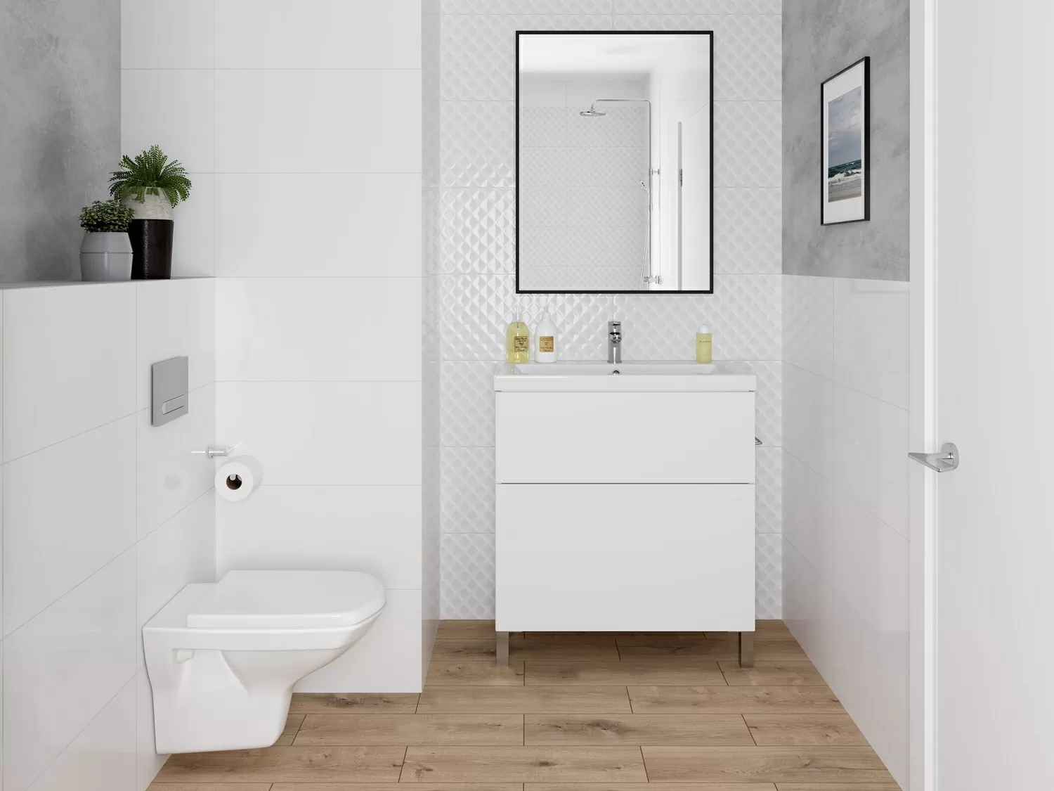 Плитка DEL051D Deco белый 29,8x59,8